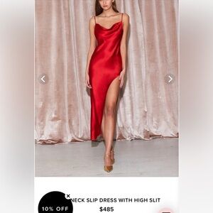 Fleur du Mal cowl neck slit dress